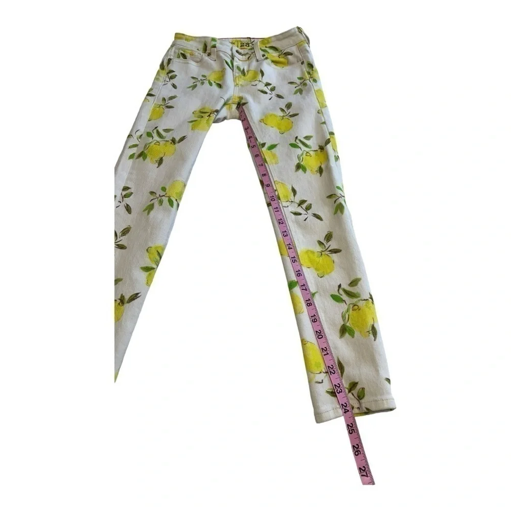 Kate Spade Ankle Length Skinny Jeans With Lemon Print - Size 23 - Picture 10 of 14